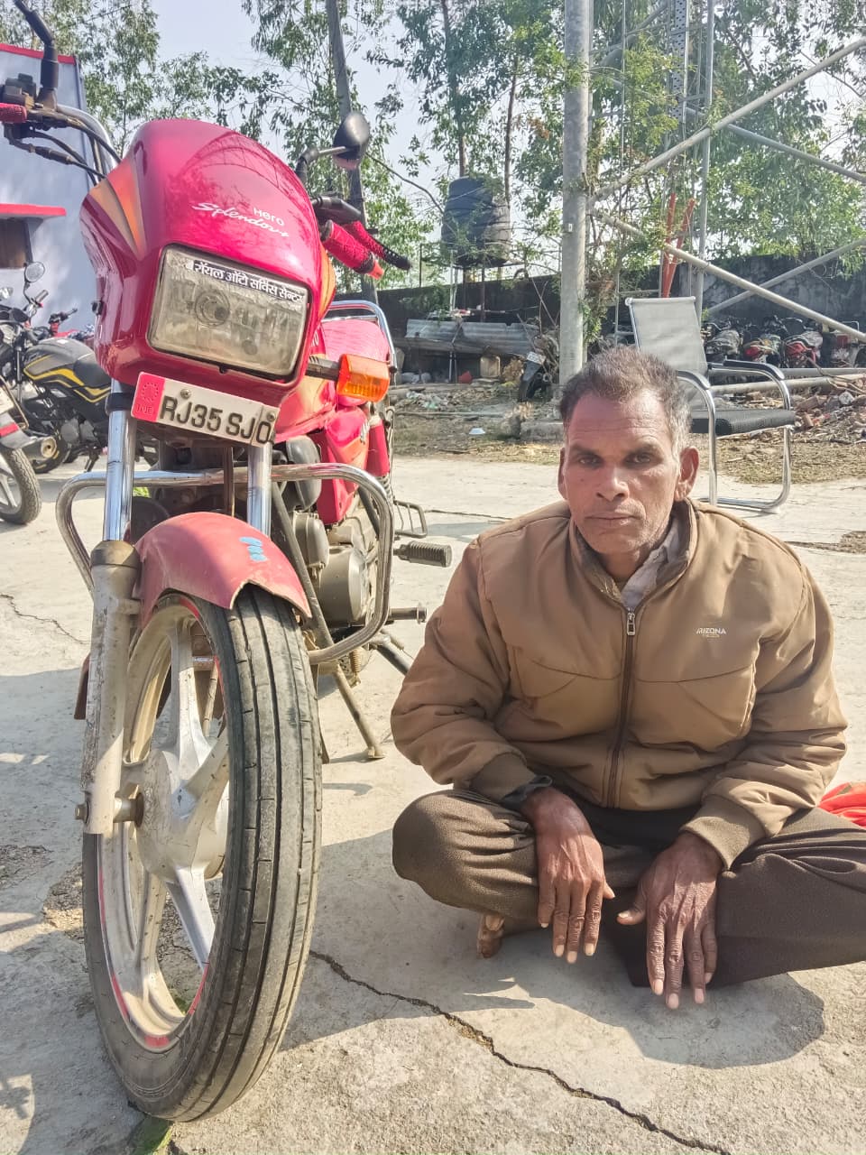 सालमगढ़ थाना गांजा तस्करी केस में जब्त की गई मोटरसाइकिल