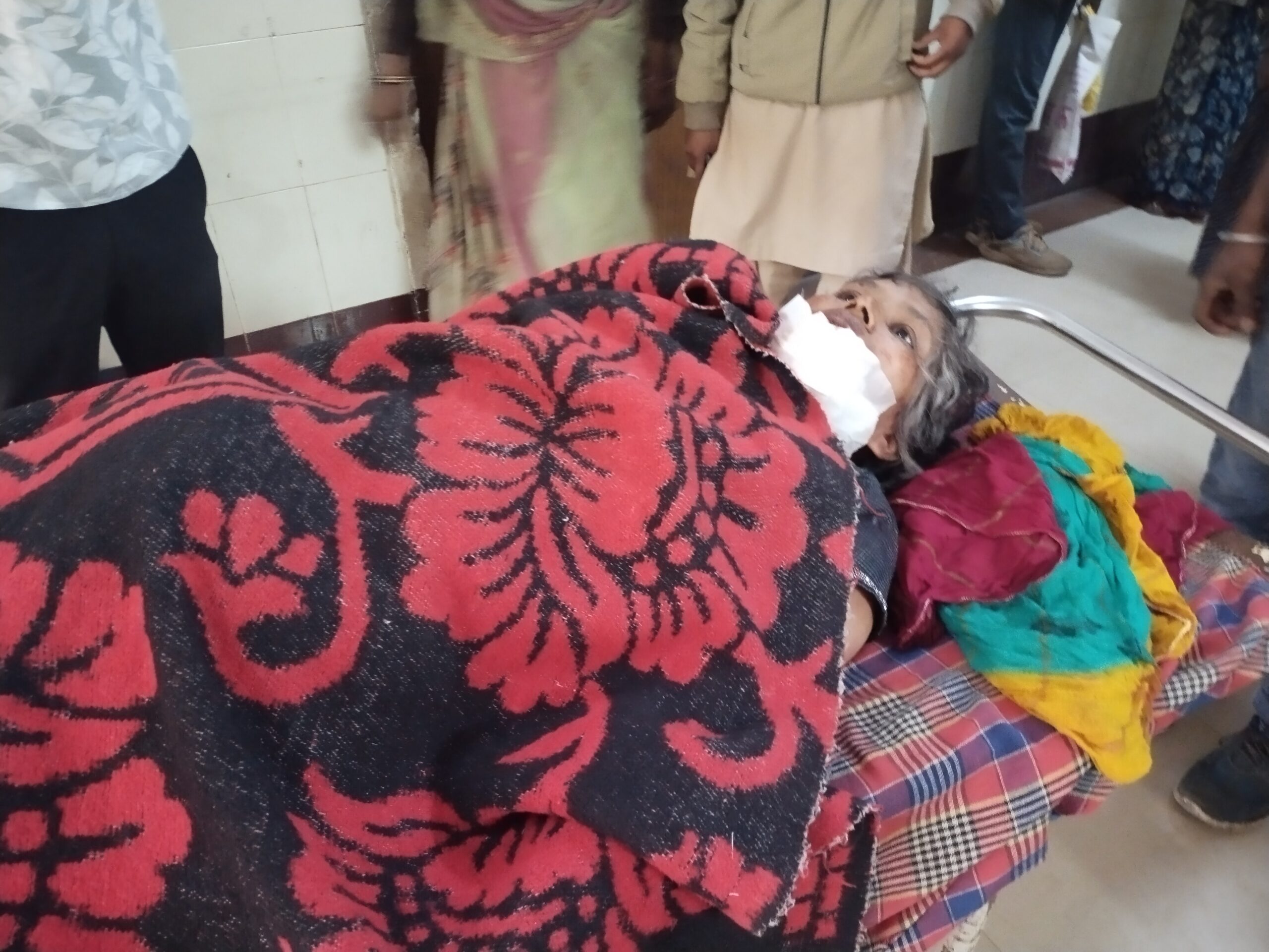 घटना में घायल महिला